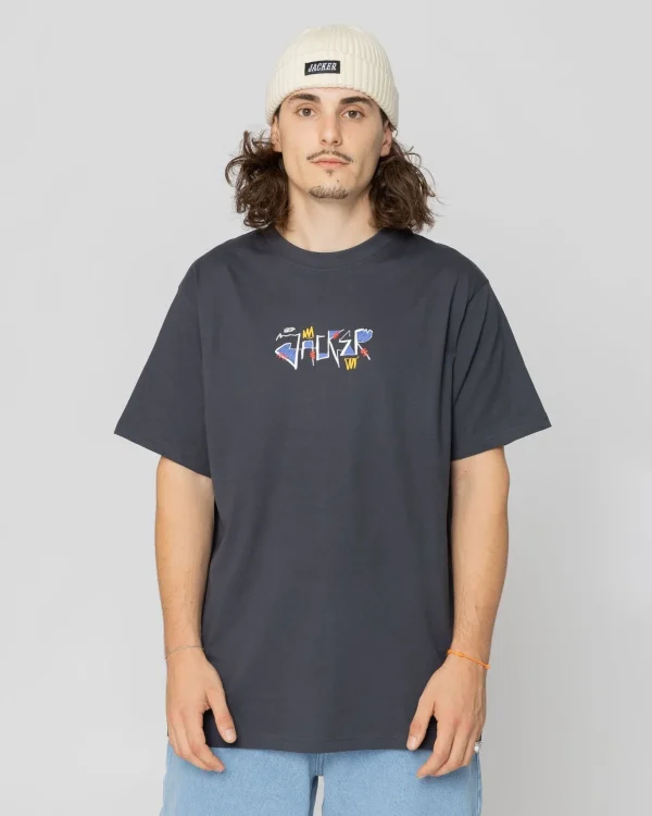 Angry-T-Shirt-Navy>Jacker Cheap