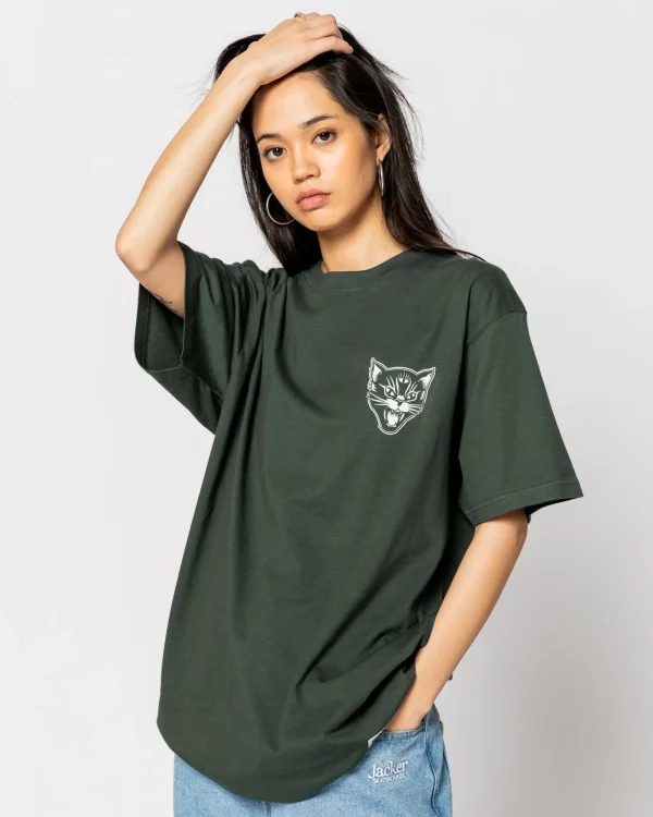 Black Cats-T-Shirt-Dark Green>Jacker Fashion
