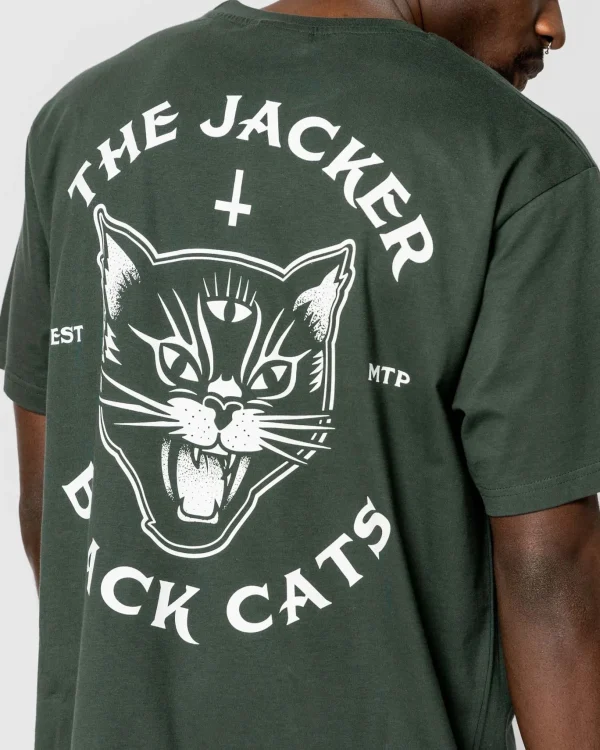 Black Cats-T-Shirt-Dark Green>Jacker Fashion