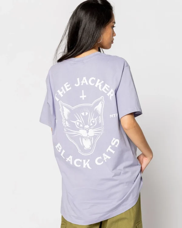 Black Cats-T-Shirt-Lavender>Jacker Hot