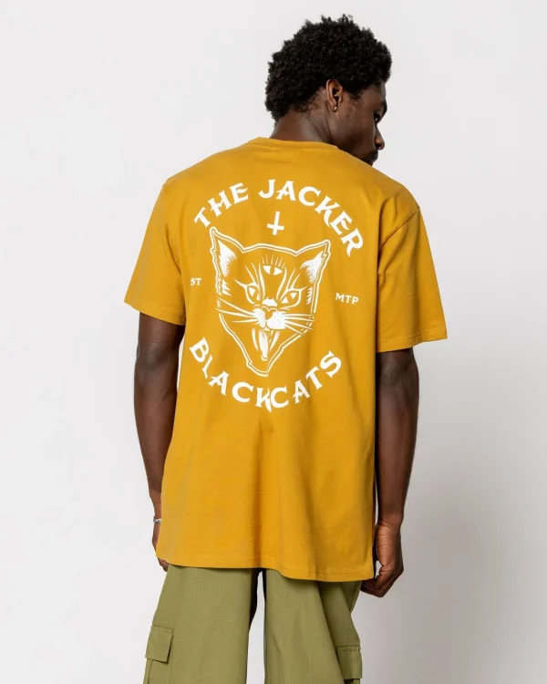 Black Cats-T-Shirt-Mustard>Jacker Fashion