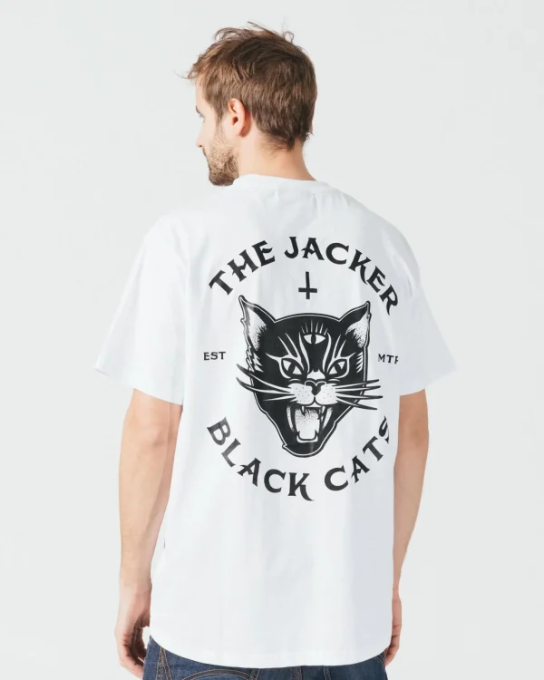 Black Cats-T-Shirt-White>Jacker Flash Sale