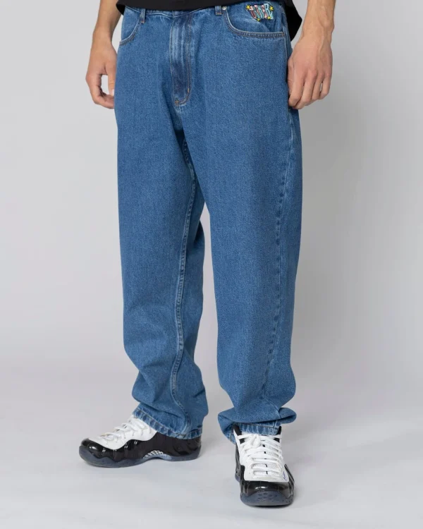 City Tour Denim Baggy Pant-Blue>Jacker Best
