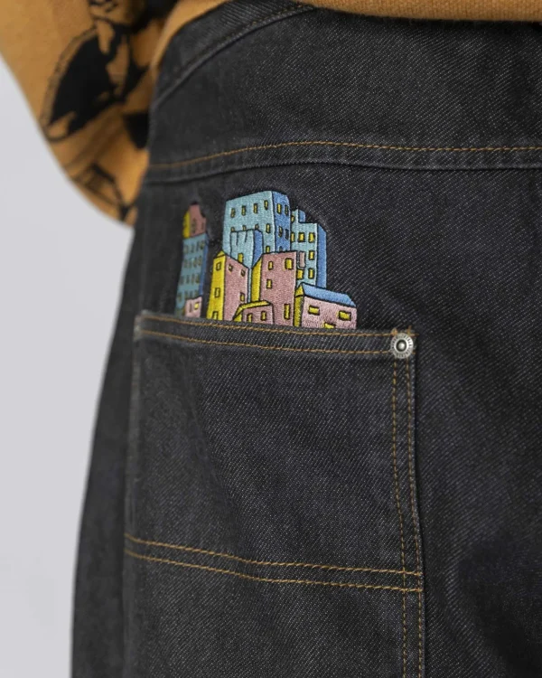 City Tour Denim Baggy Pant-Black>Jacker Fashion