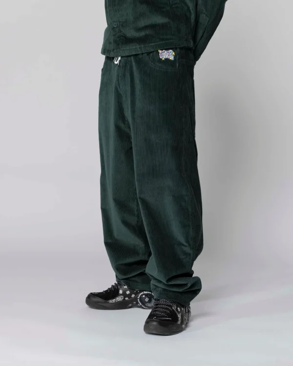 City Tour Extra Baggy Pant Corduroy-Dark Green>Jacker Best Sale