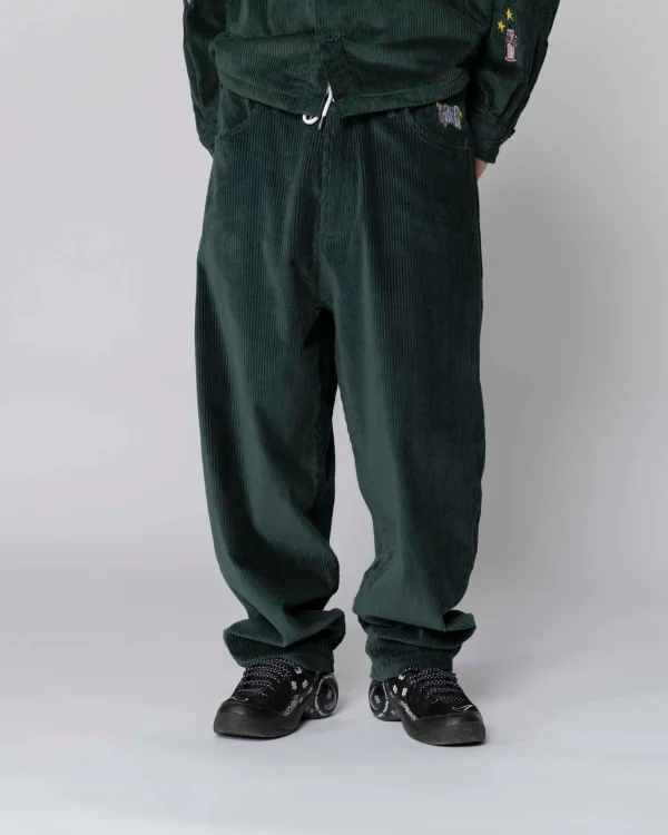 City Tour Extra Baggy Pant Corduroy-Dark Green>Jacker Best Sale