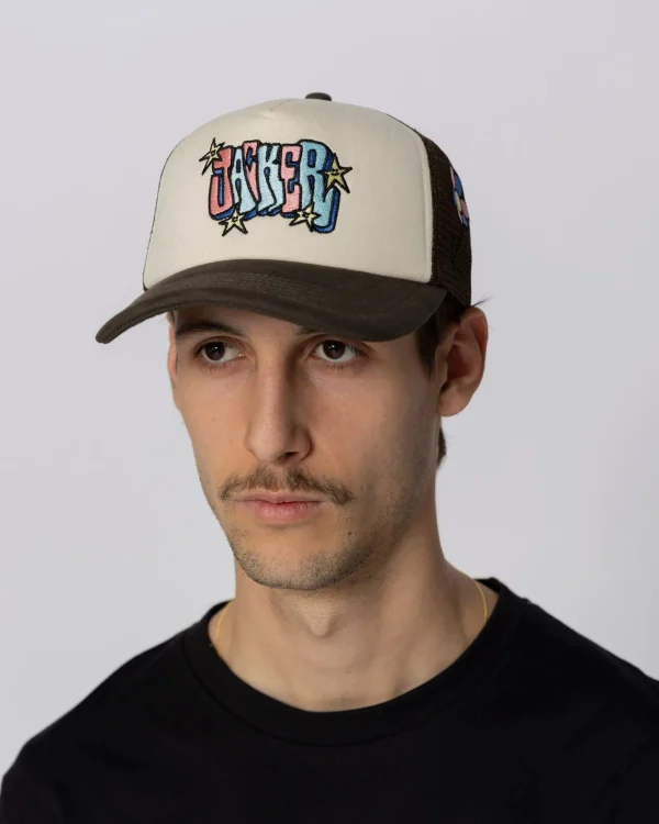 City Tour Trucker Cap-Brown>Jacker Fashion