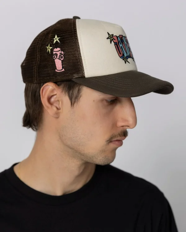 City Tour Trucker Cap-Brown>Jacker Fashion
