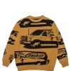 Cleaner Crewneck Knit-Yellow>Jacker Outlet