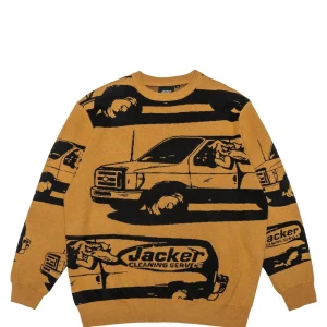 Cleaner Crewneck Knit-Yellow>Jacker Outlet