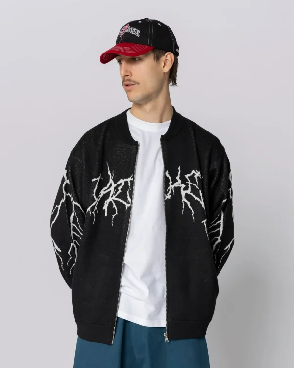 Crash Bomber Knit-Black>Jacker Store