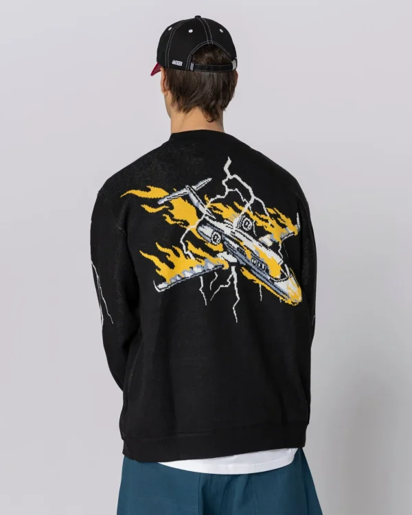 Crash Bomber Knit-Black>Jacker Store