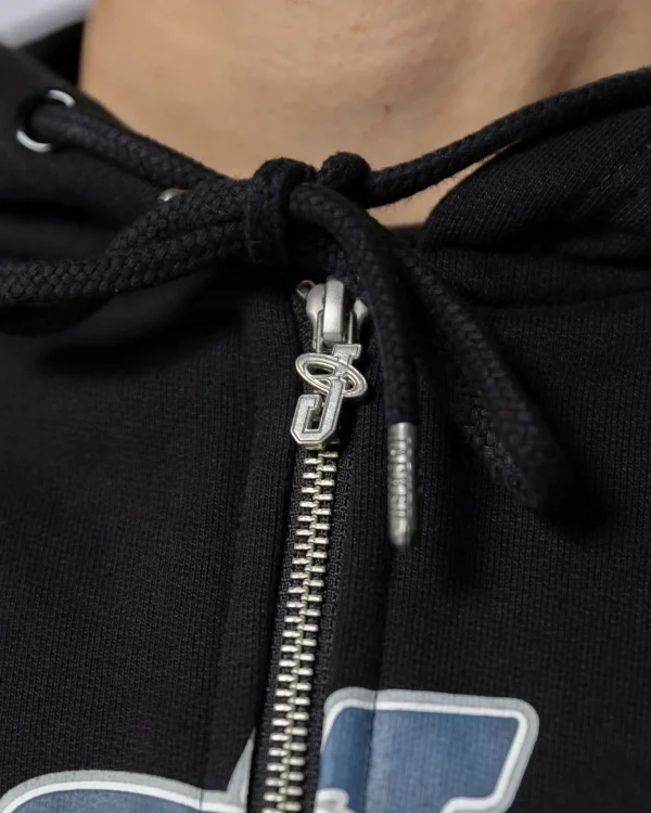 Double Jay Zipped Hoodie-Black>Jacker Shop