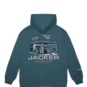 Hustler Service-Hoodie-Blue>Jacker Outlet