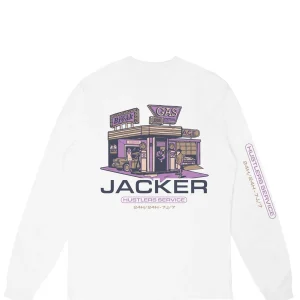 Hustler Service-Long Sleeves-White>Jacker Sale