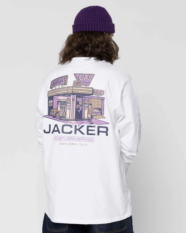 Hustler Service-Long Sleeves-White>Jacker Sale