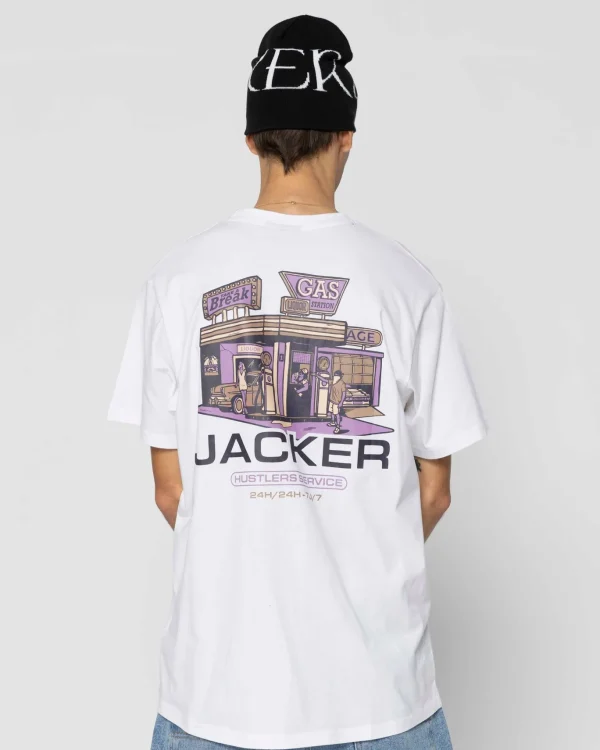 Hustler Service-T-Shirt-White>Jacker Flash Sale