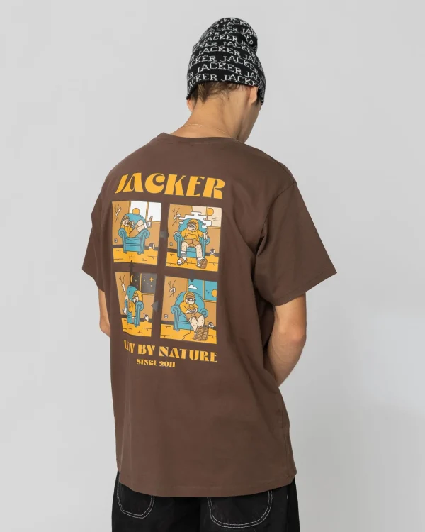 Lazy-T-Shirt-Brown>Jacker Store